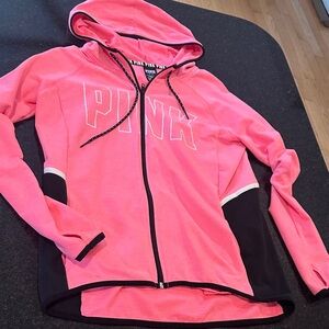 PINK Victoria's Secret Bright Pink Hoodie Jacket